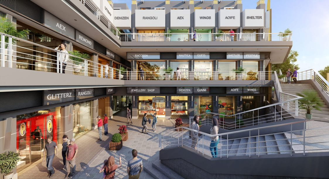 Adani Aangan Galleria adjoining retail block