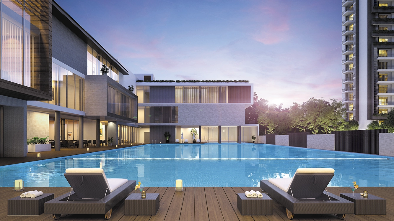 Godrej Meridian, Sector 106 Gurugram — clubhouse, executed by AMK Infrastructures